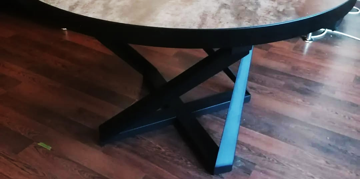 pied de table original sur mesure